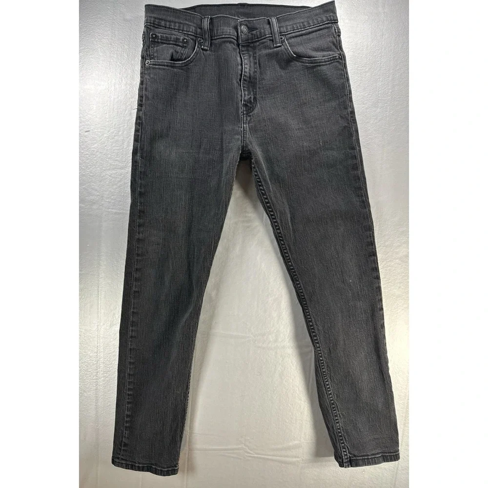 Levi's 508 Jeans Men's 28x27.5 Regular Taper Fit Black‎ Dark Wash Denim